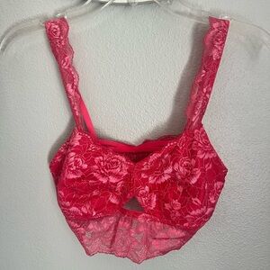 Marilyn Monroe Hot Pink Floral Lace Bralette
